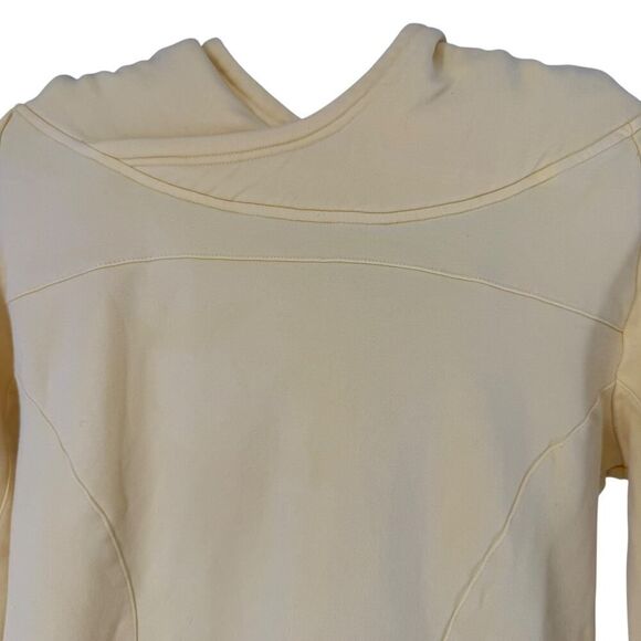 Buff Bunny Power Hoodie Size M Womens Yellow Pullover Gym Fitness BuffBunny Top - Picture 3 of 8